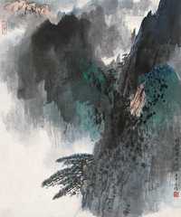 宋文治 1980年作 北海雨后分外娇 镜心